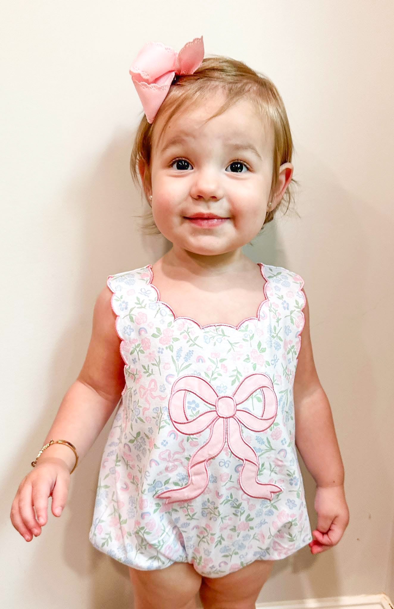 GIRLS SUTTON FLORAL BOW BUBBLE