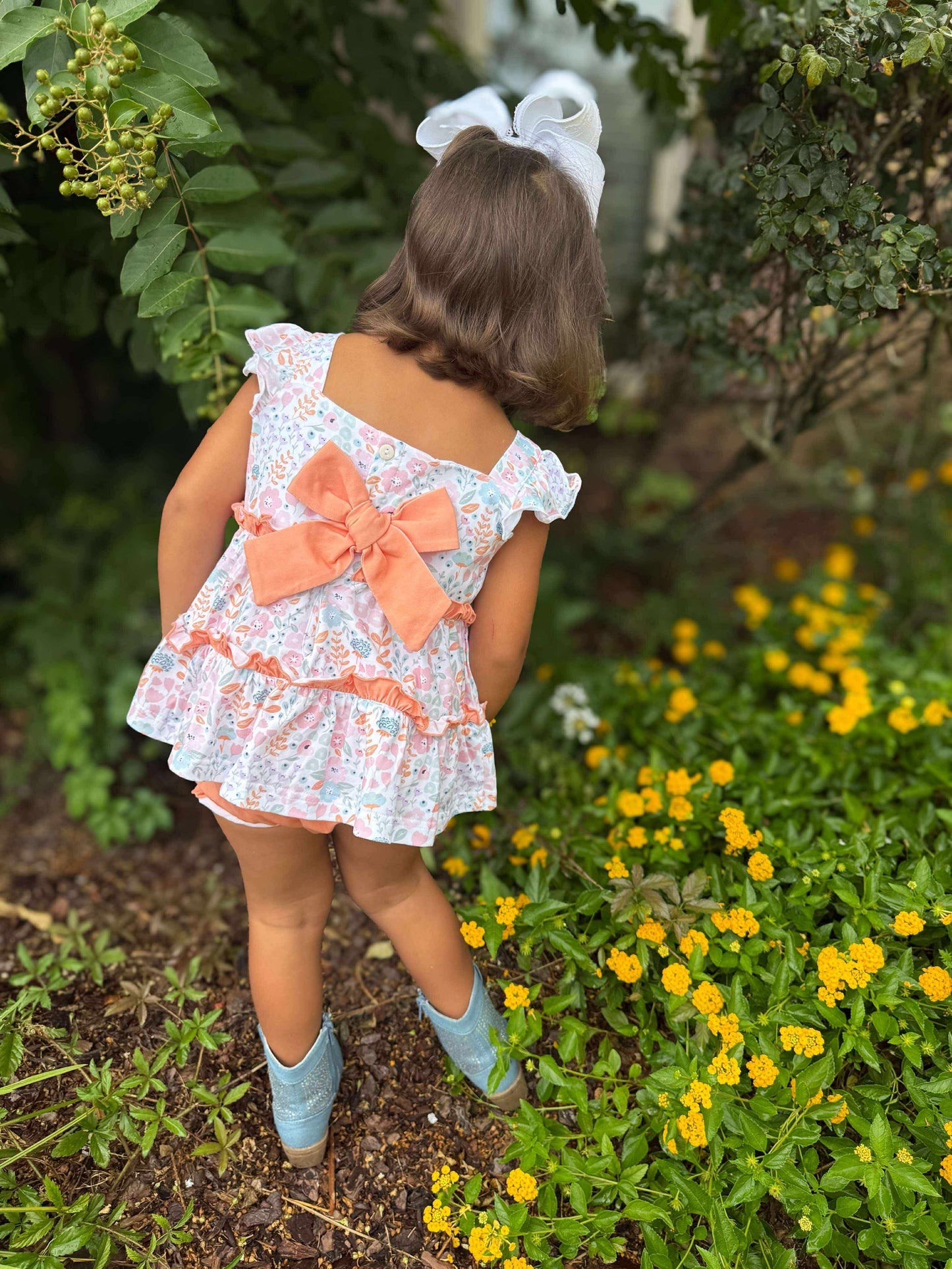 SPRING PEACH BLOOMER SET