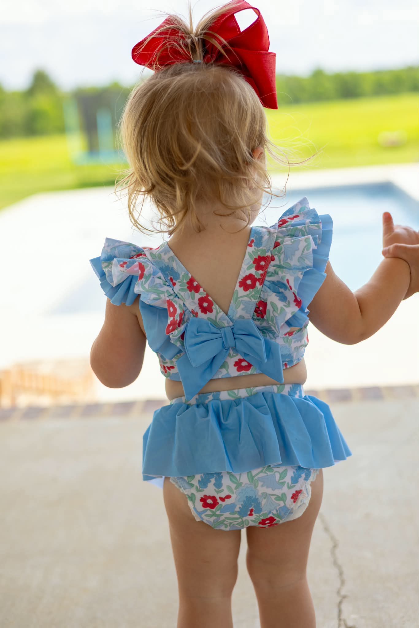 GIRLS PATRIOTIC PETALS 2PC SWIMSUIT