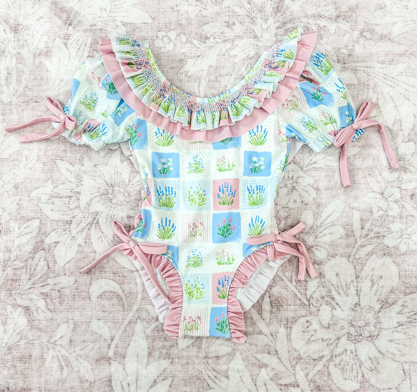 PATCHWORK FLORAL 1PC SWIM