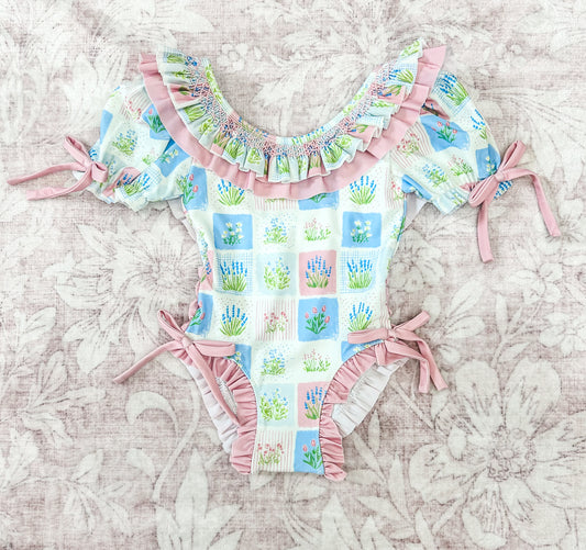 PATCHWORK FLORAL 1PC SWIM
