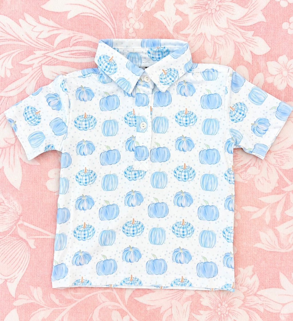BITTY DOT PUMPKINS BOY POLO