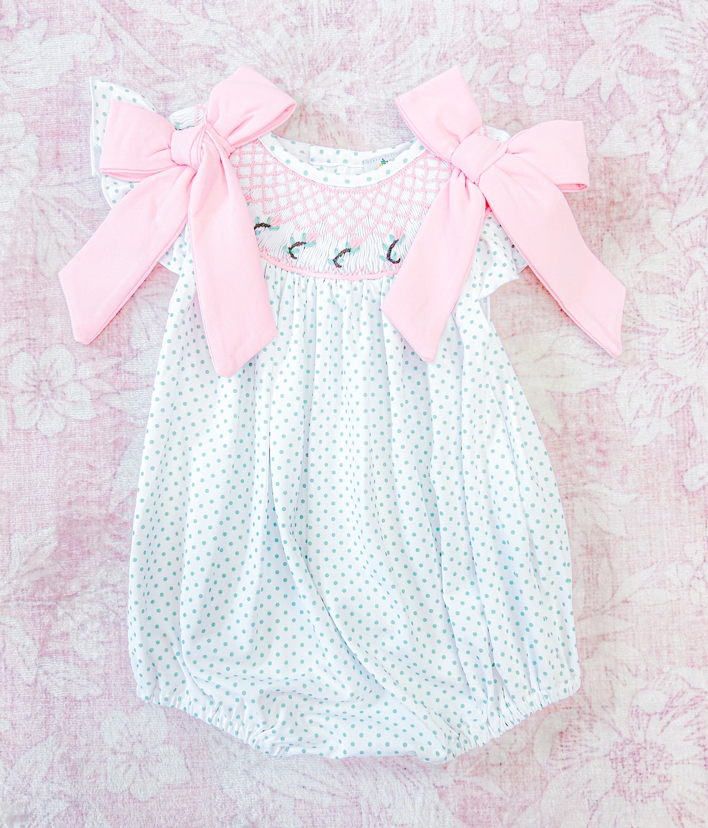 ROSE STEM GEO SMOCK GIRL BUBBLE