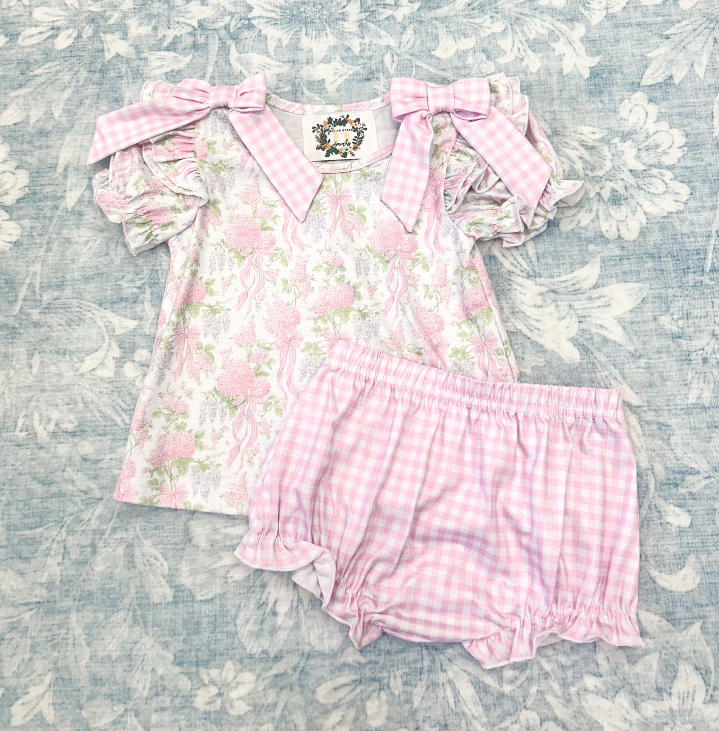 GIRLS OLIVIA HYDRANGEAS BLOOMER SET