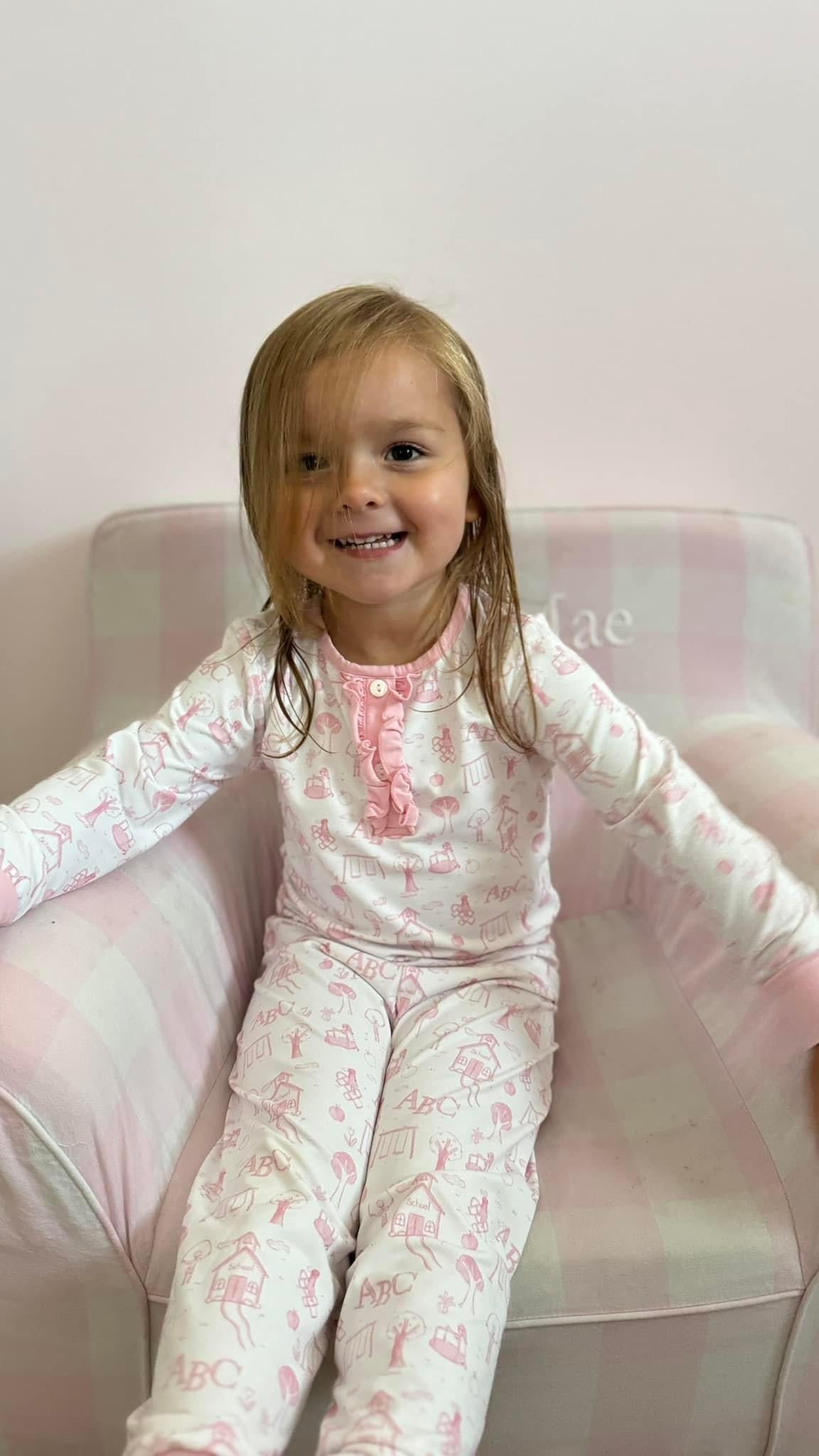 SCHOOLHOUSE TOILE GIRL PJ SET