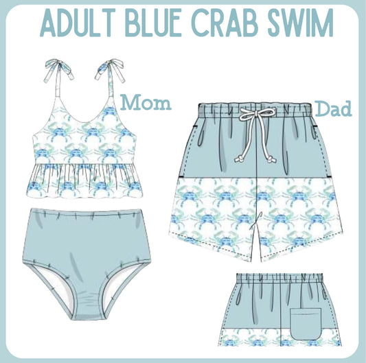 BLUE CRAB SWIM DAD TRUNKS