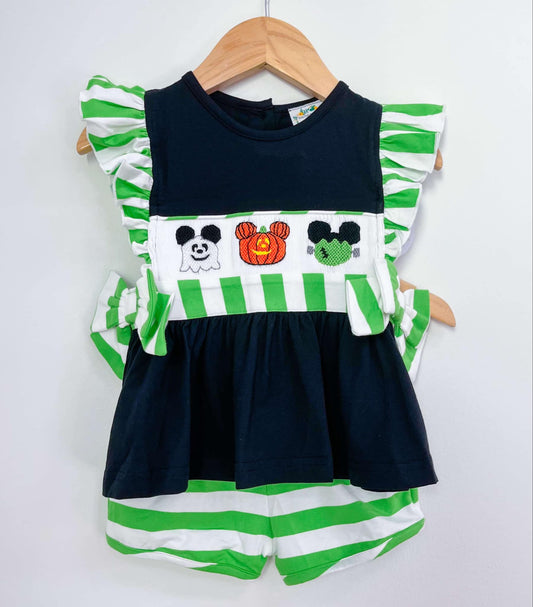 OH BOO-DLES SMOCK GIRL SHORT SET