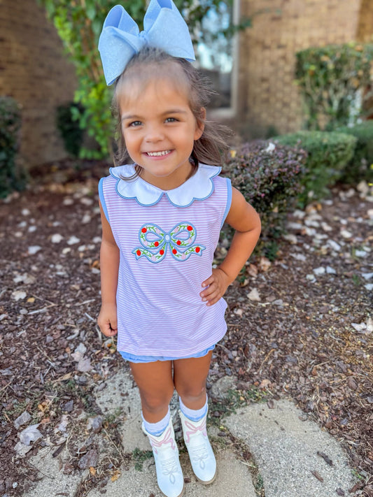 FALL BOW APPLIQUE BLOOMER SET