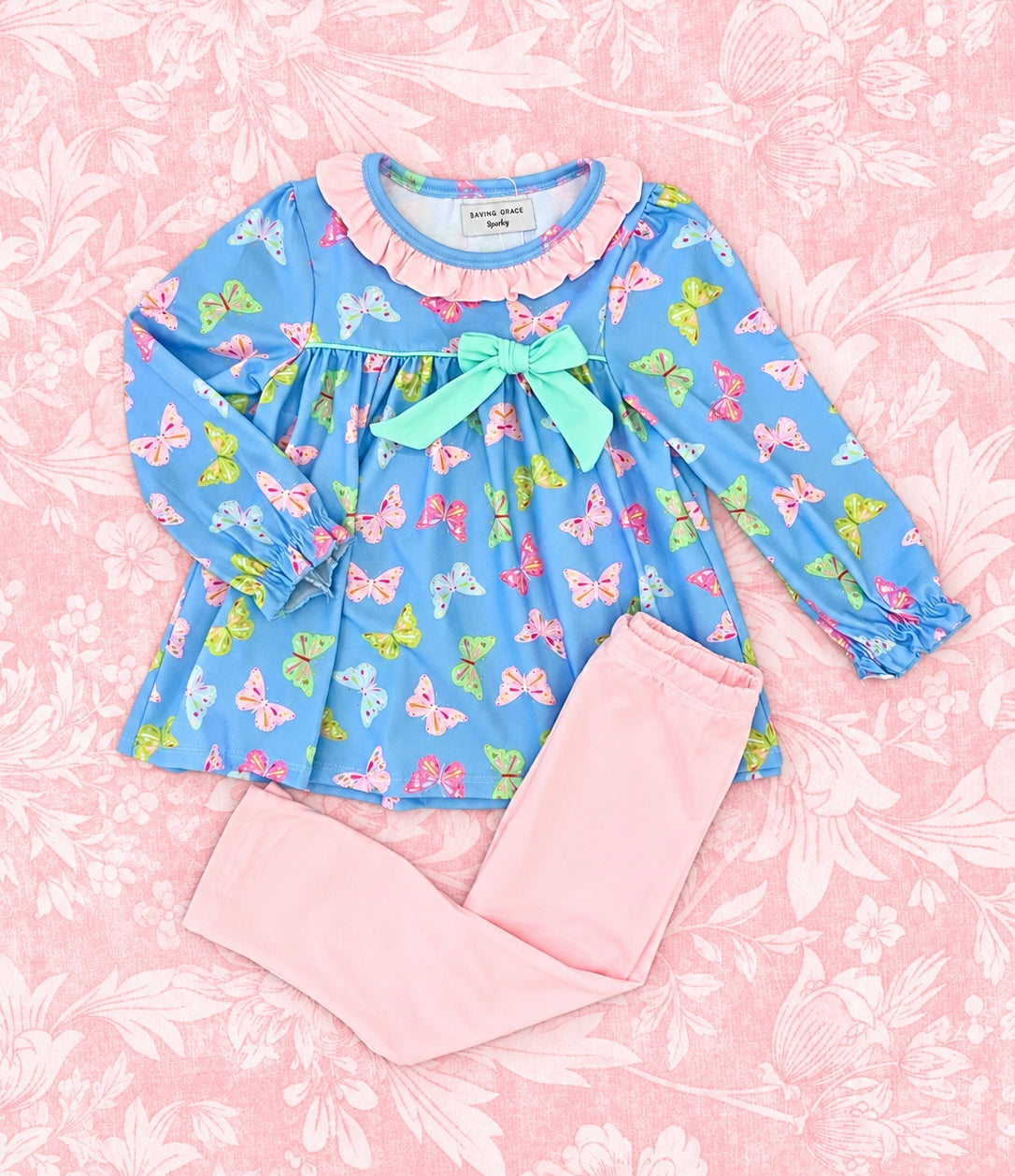 GIRL PRETTY LITTLE WINGS LEGGING SET