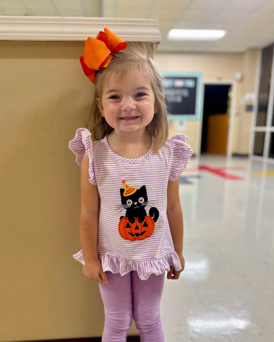 GIRL HALLOWEEN TEES CAT SHIRT