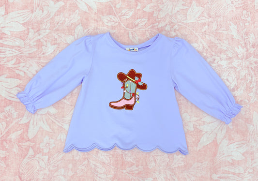 APPLIQUE FOR THE GIRLS BOOTS SHIRT