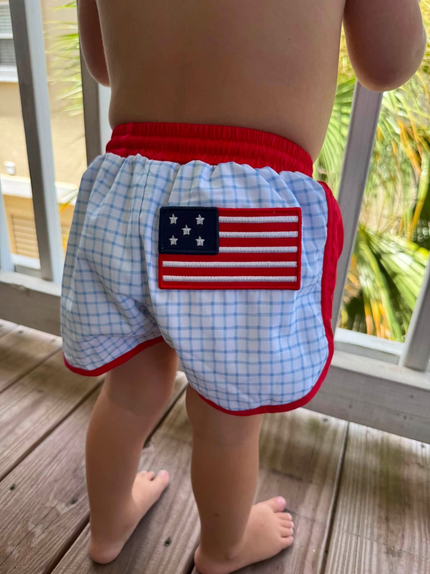 BOYS SWEET LAND OF LIBERTY SWIM TRUNKS