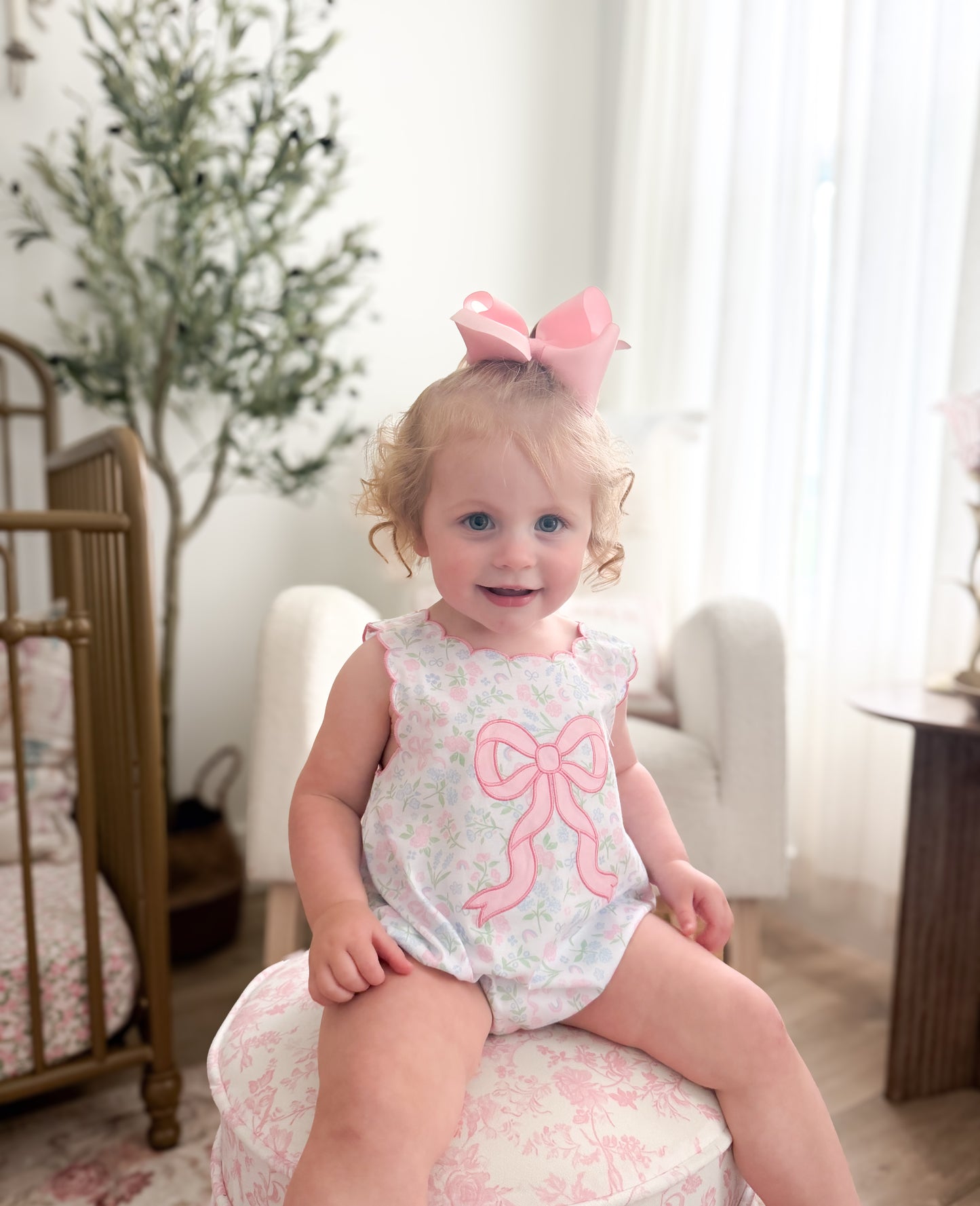 GIRLS SUTTON FLORAL BOW BUBBLE