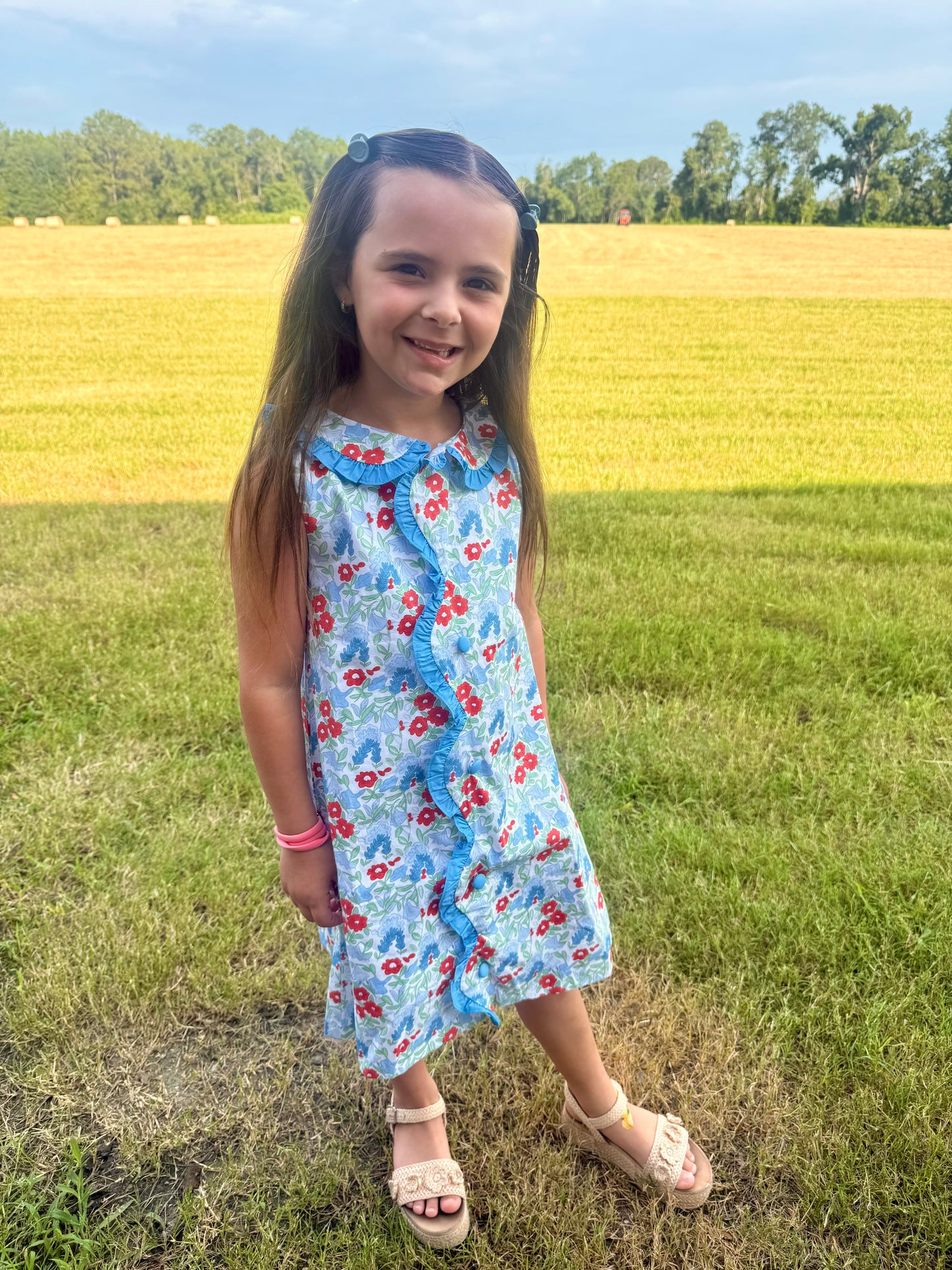 GIRLS PATRIOTIC PETALS DRESS