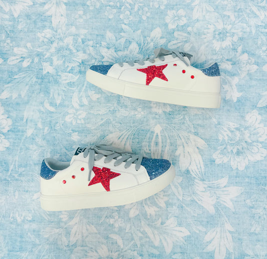 COLLEGIATE STAR SHOES ADULT BLUE AND RED