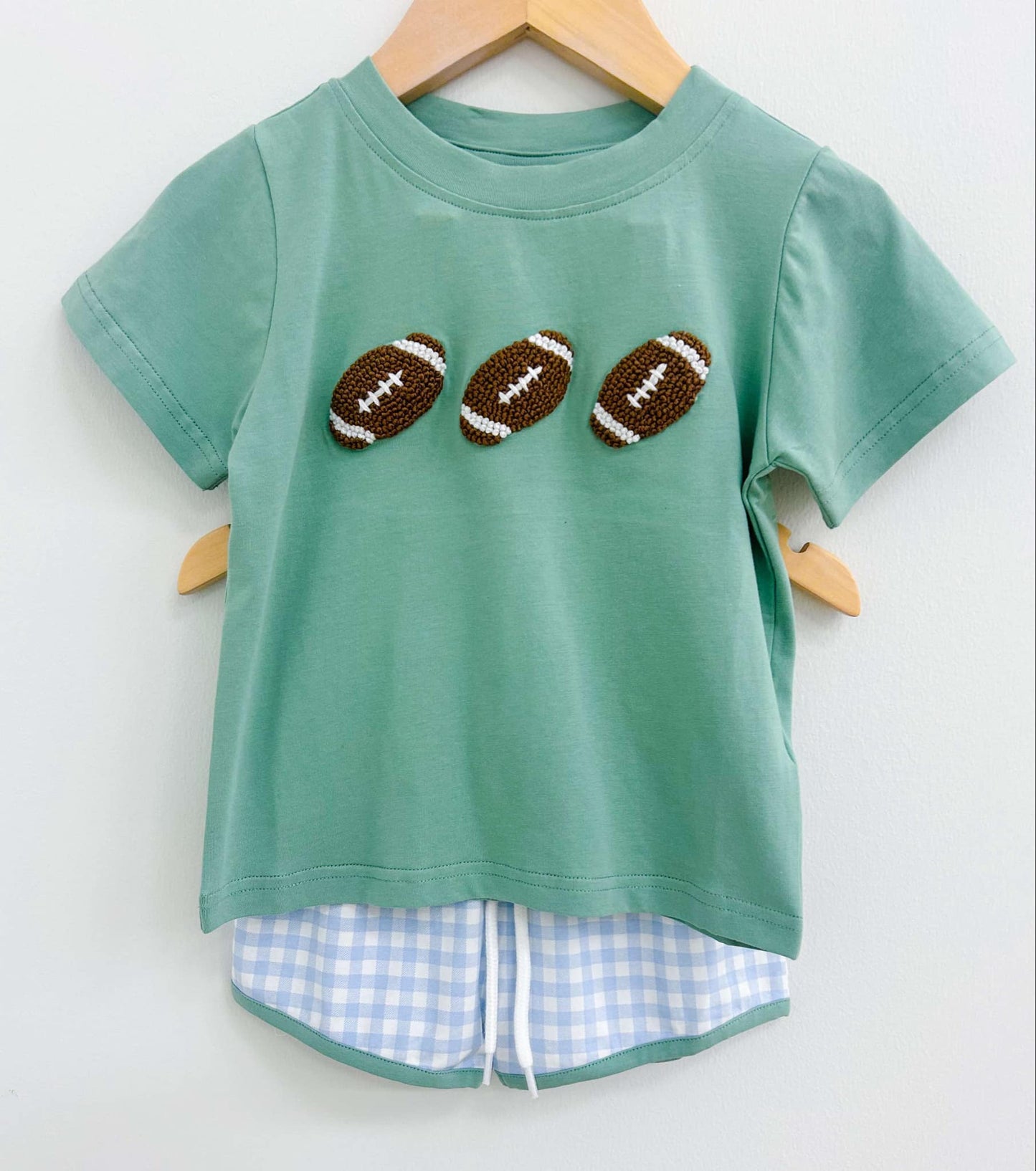 FRENCH KNOT FOOTBALL BOY SHORT SET