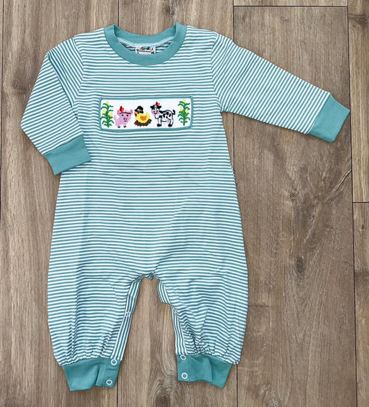 BOYS THANKSGIVING ON THE FARM ROMPER