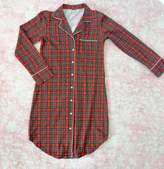 CHRISTMAS EVE PLAID MOM GOWN