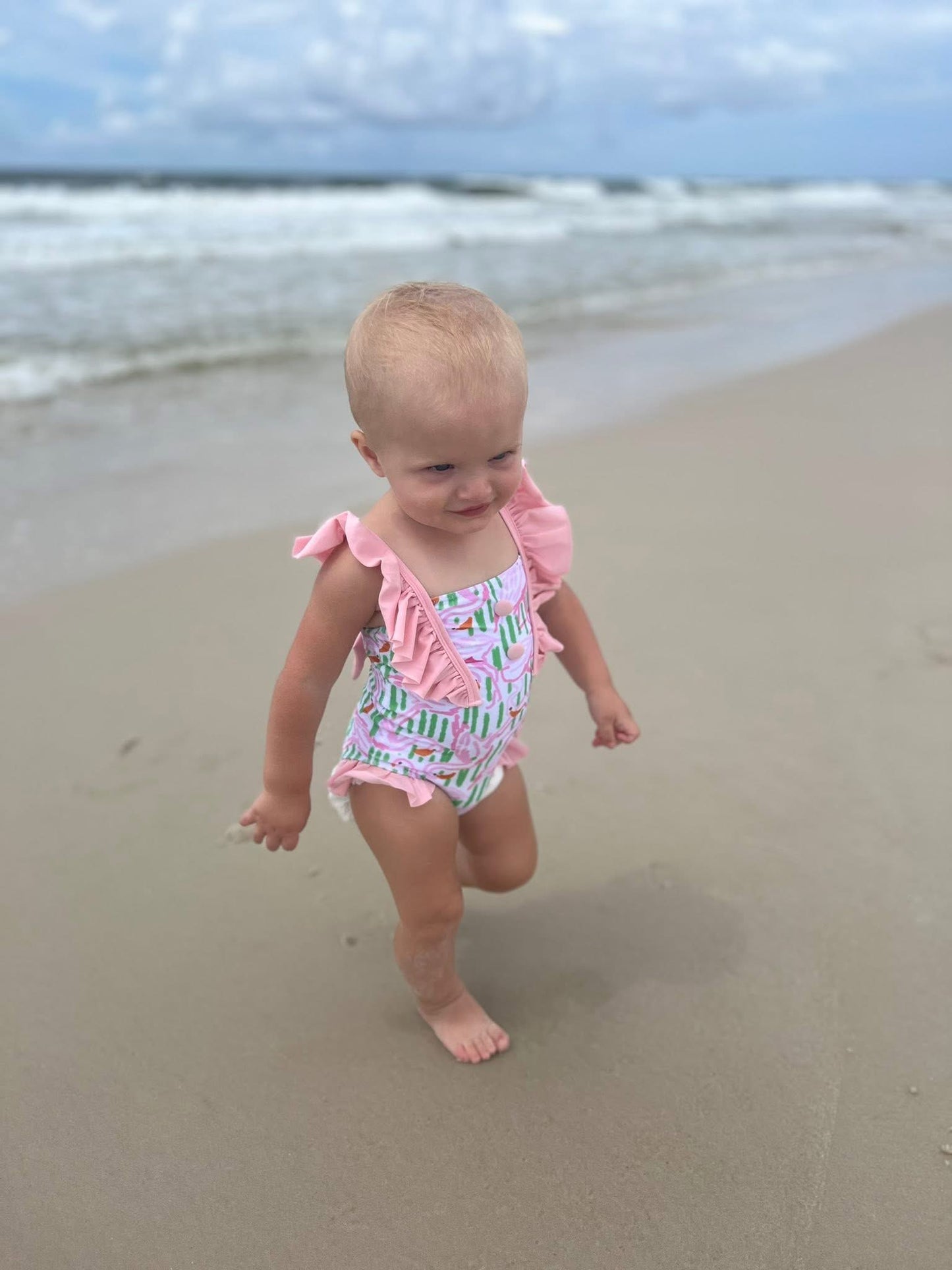 TROPICAL FLAMINGOS SWIM GIRL 1PC
