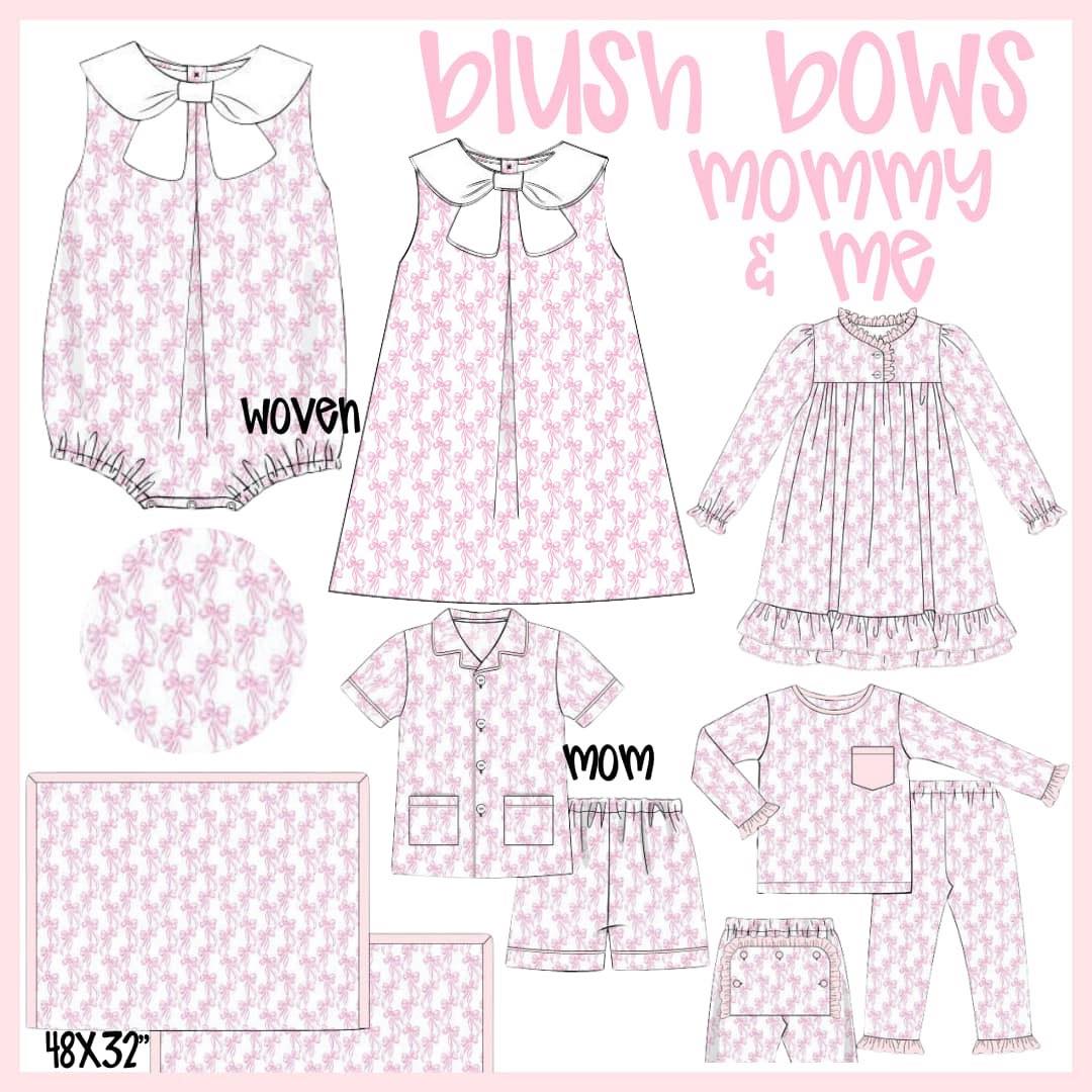 BLUSH BOWS GIRL GOWN