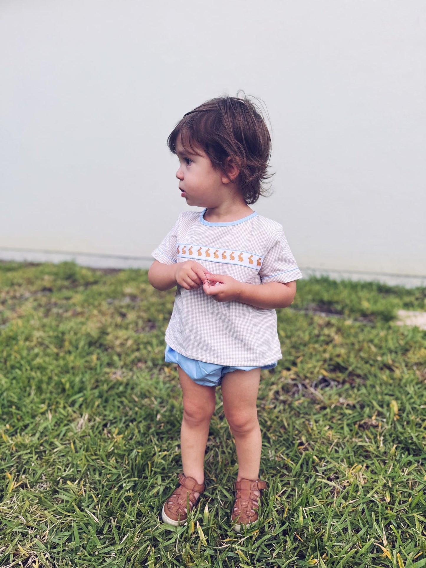 BOYS RIBBON BUNNY DIAPER SET