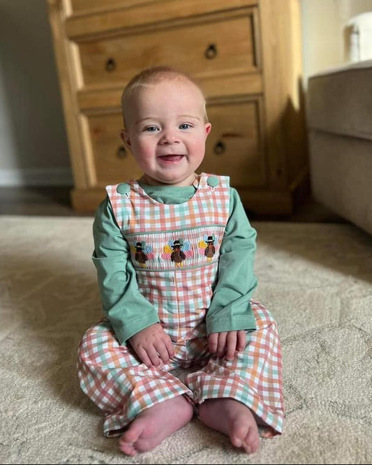 GINGHAM TURKEY SMOCK LONGALL