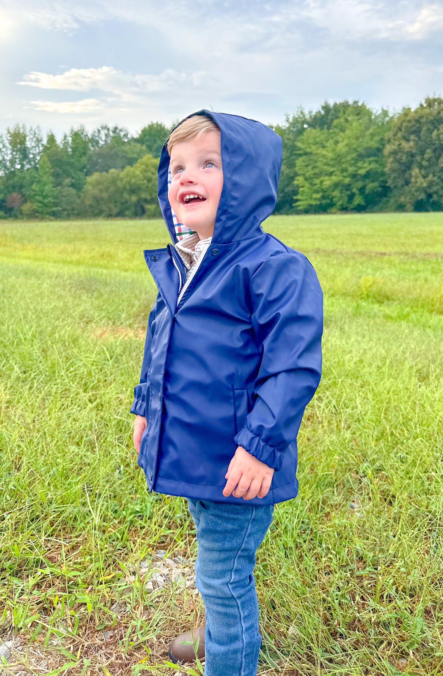 BOYS NAVY RAIN JACKET