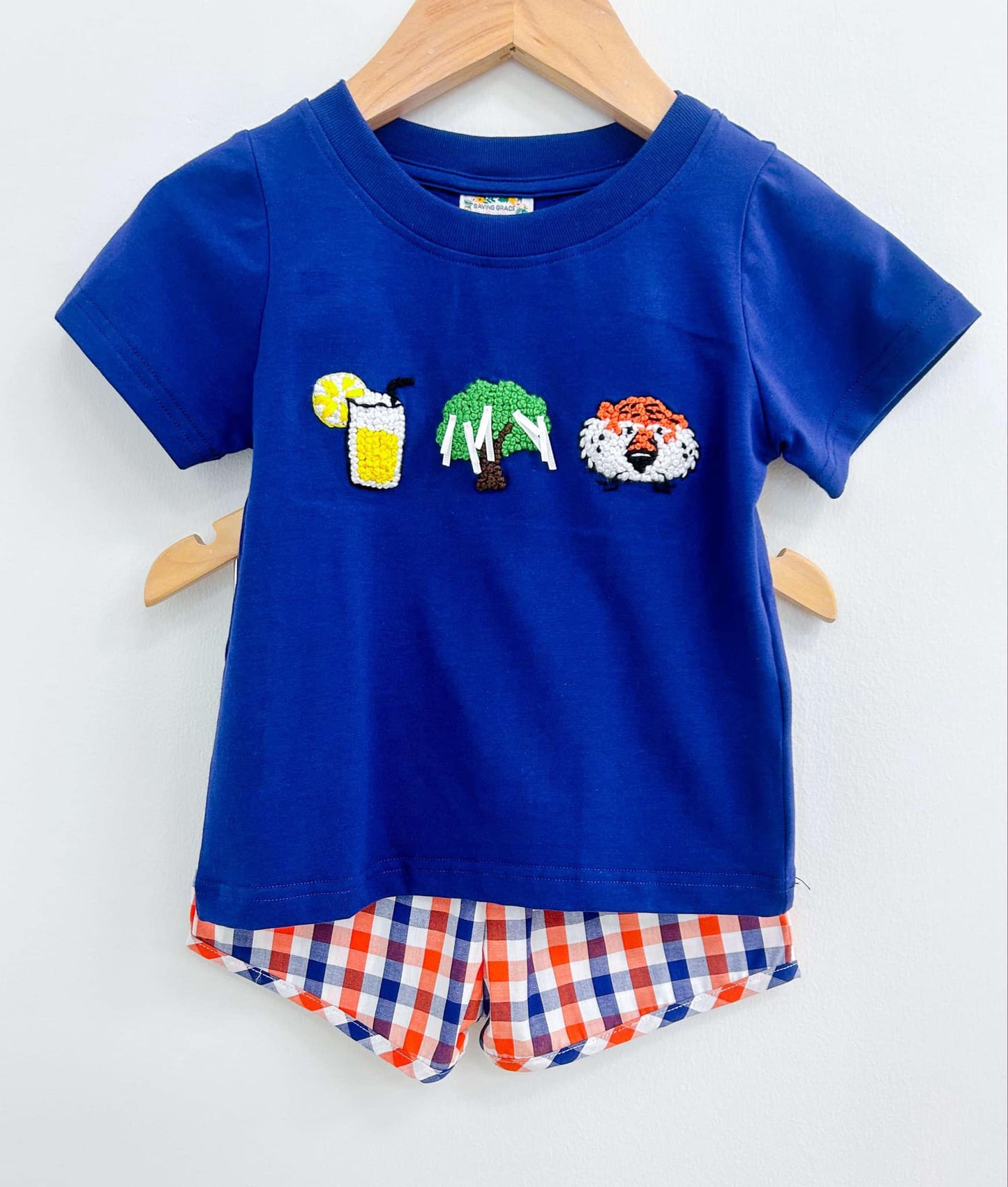 TOOMER’S CORNER FRENCH KNOT BOY SHORT SET