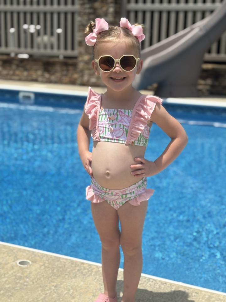 TROPICAL FLAMINGOS SWIM GIRL 2PC