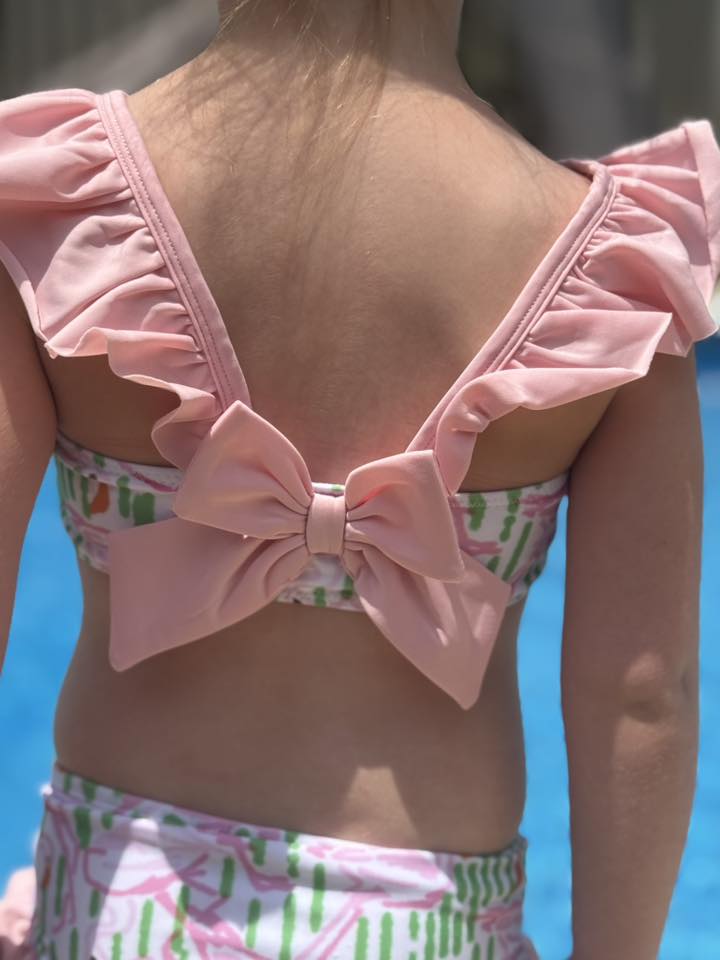 TROPICAL FLAMINGOS SWIM GIRL 2PC