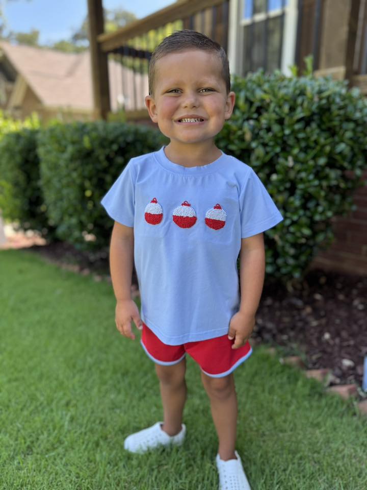 FRENCH KNOT BOBBERS BOY SHORT SET