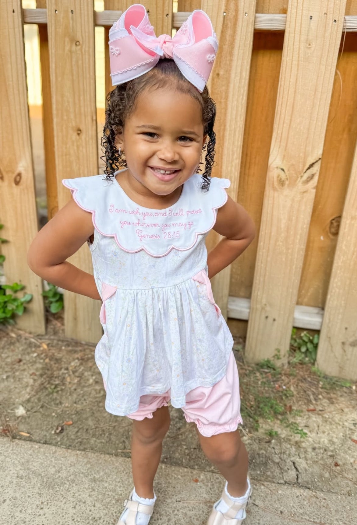 GENESIS 28:15 GIRL SHORT SET