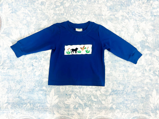 DUCK HUNT SMOCKED BOY SHIRT