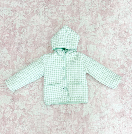 BOYS GINGHAM QUILTED JACKET