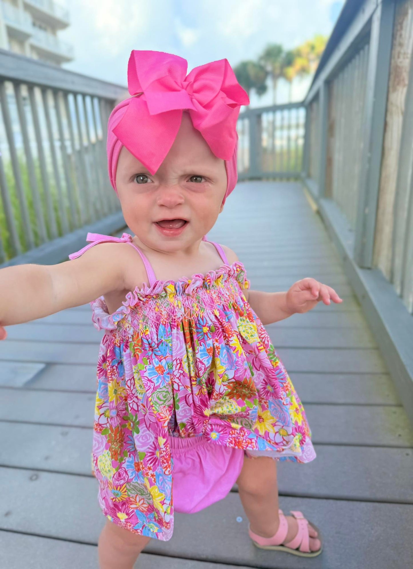 PINK TROPICS BLOOMER SET