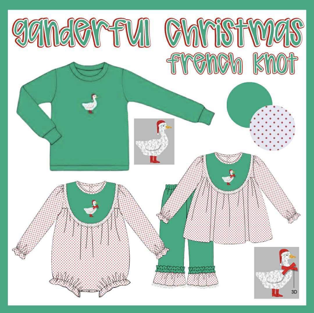 GANDERFUL CHRISTMAS GIRL PANT SET