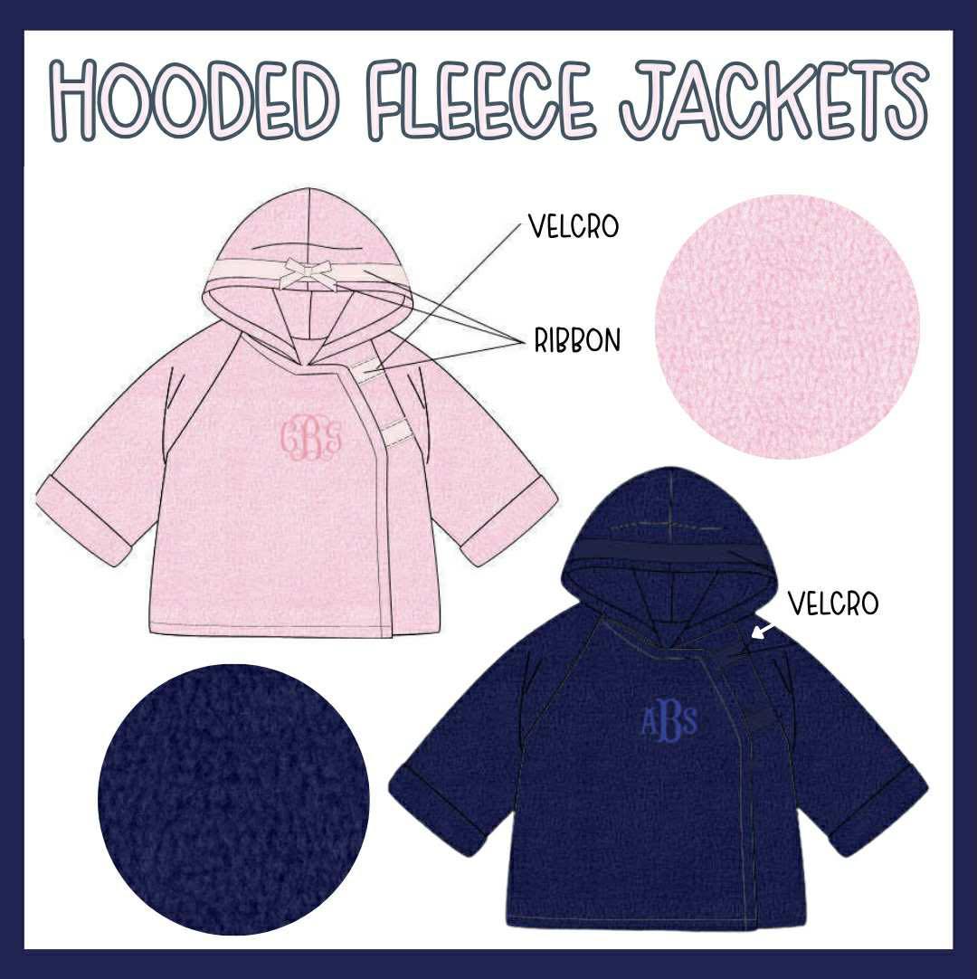 HOODED FLEECE JACKET NAVY