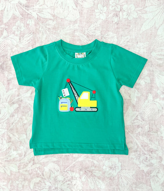 BOY CRANE APPLIQUE SHIRT