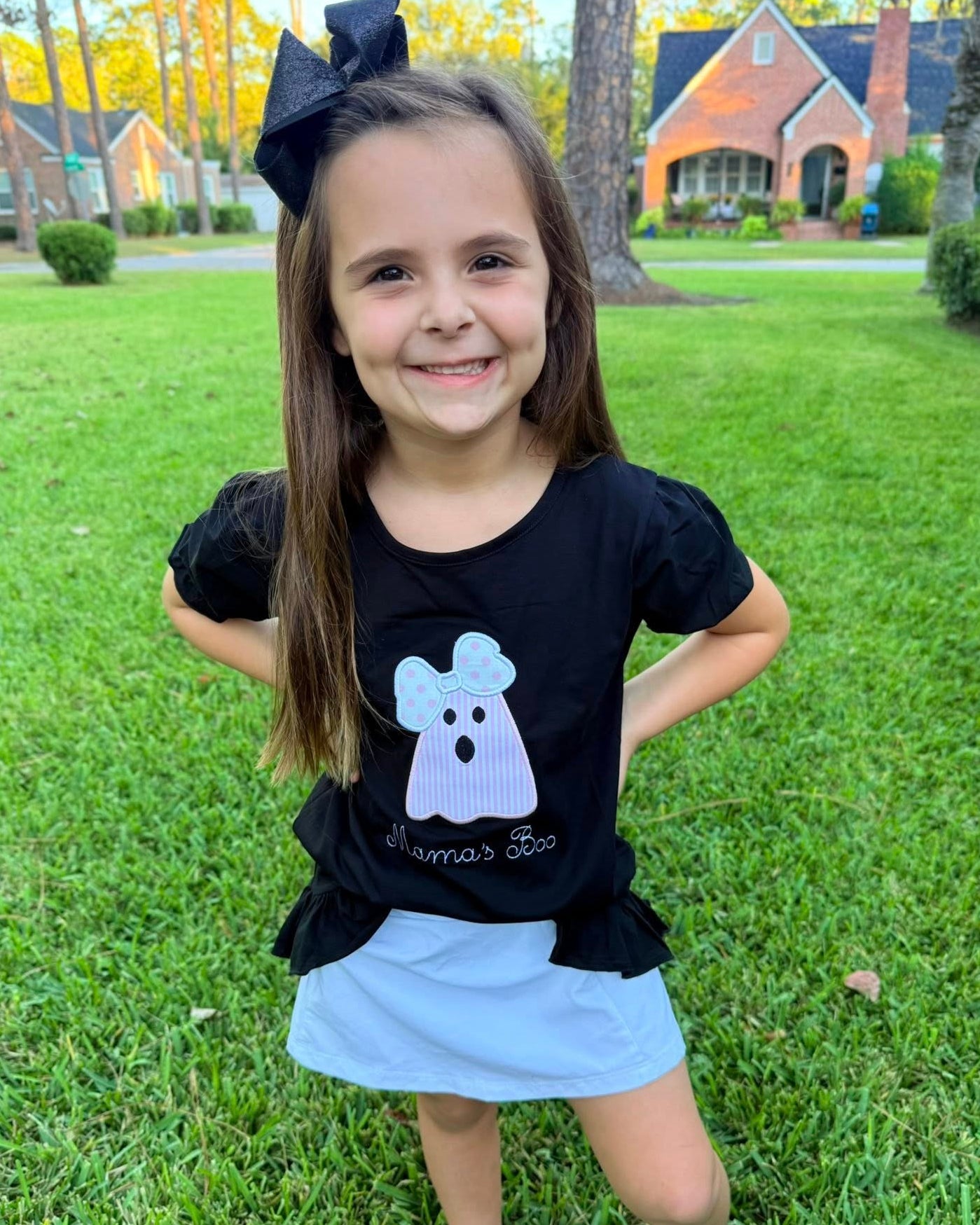 GIRL HALLOWEEN TEES GHOST SHIRT