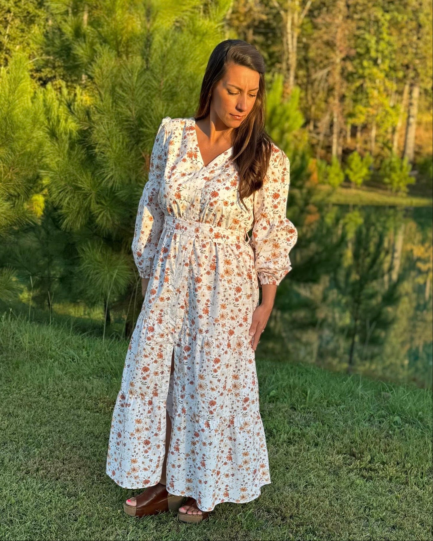 FALL NEUTRALS FAMILY MOM DRESS