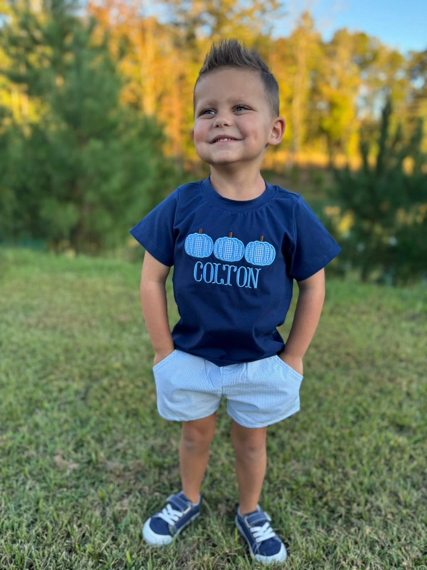 BOY HALLOWEEN TEES PUMPKIN TRIO SHIRT