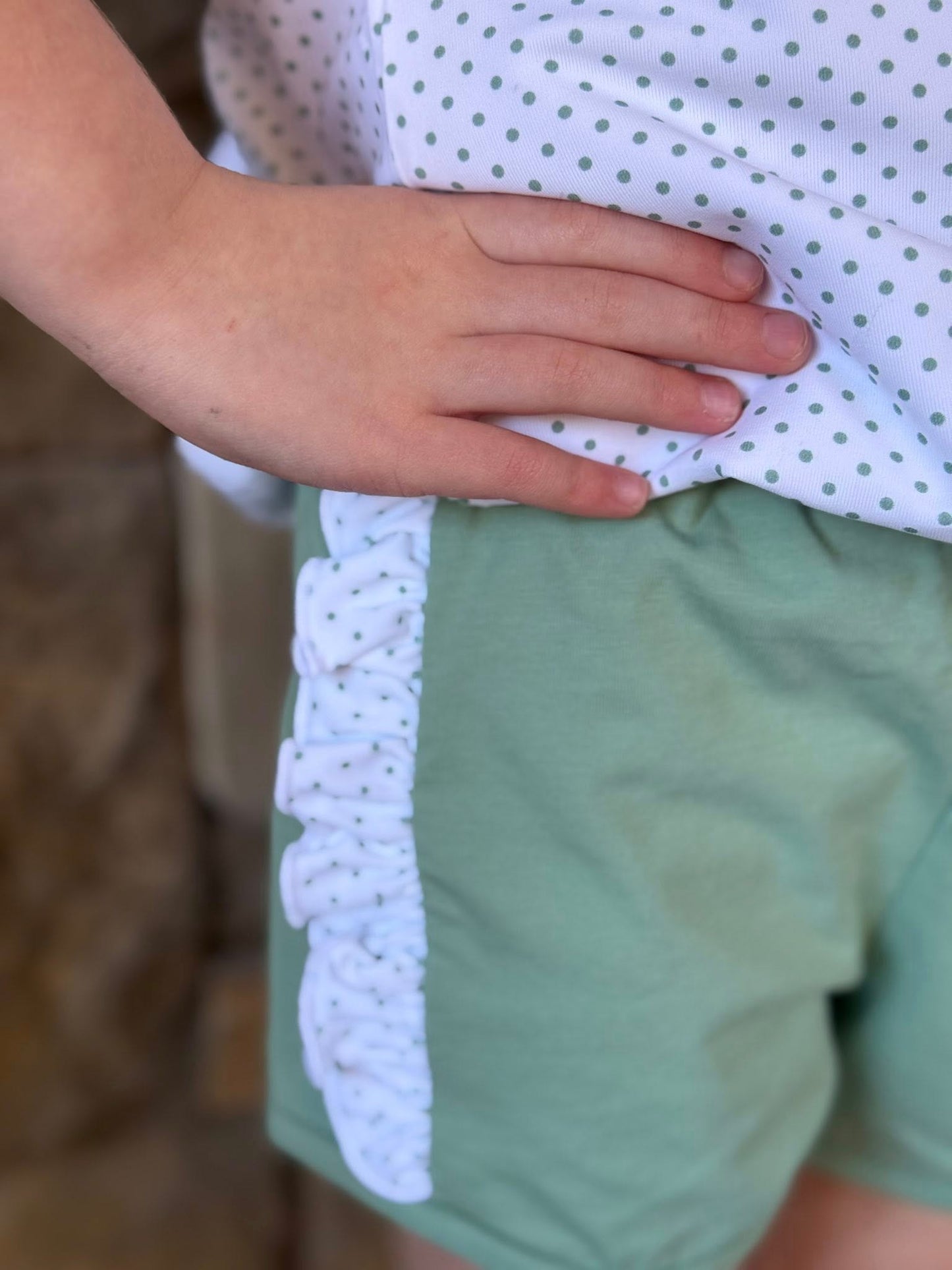 PUMPKIN TRIO GIRL SHORT SET