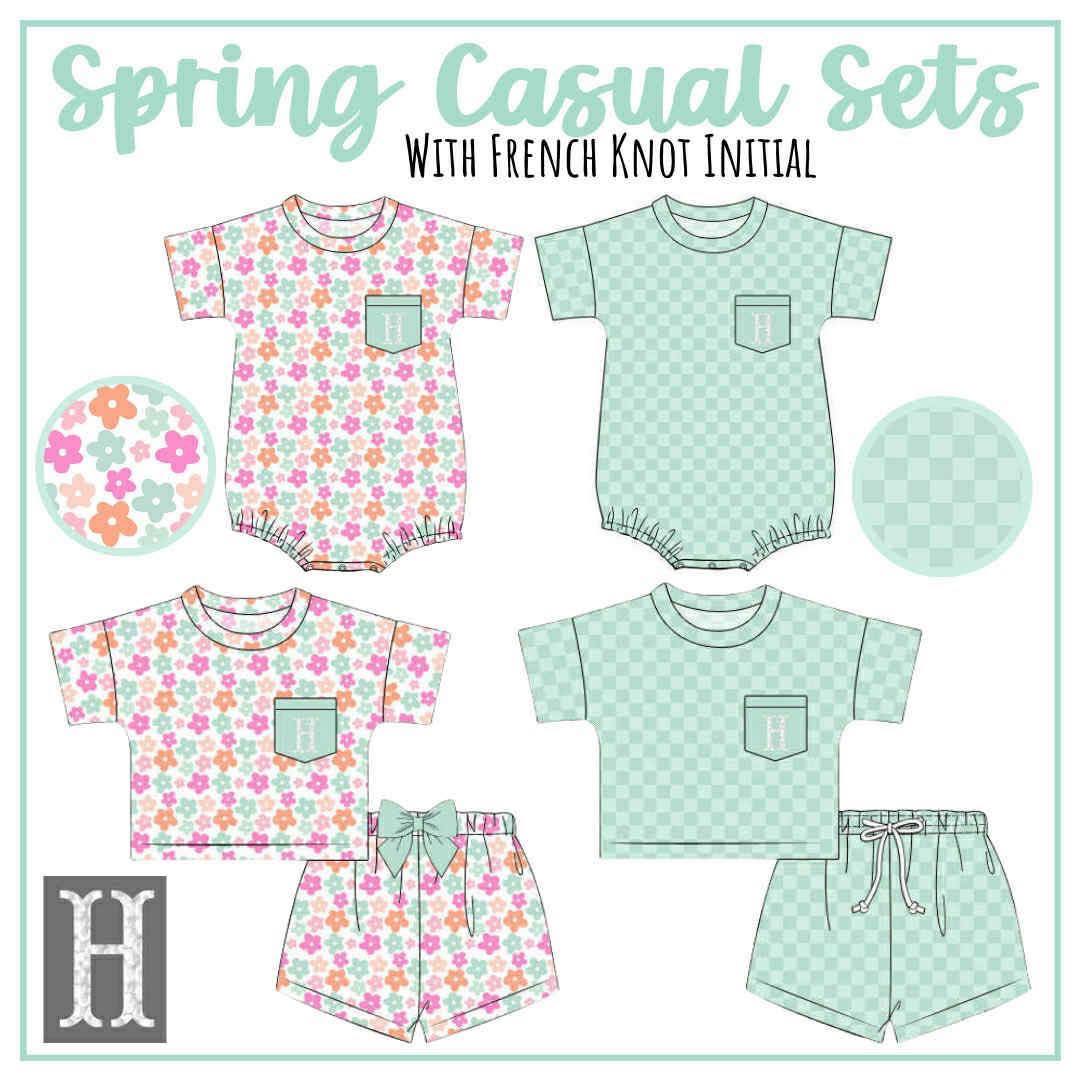 SPRING CASUAL BOY CHECKER SHORT SET