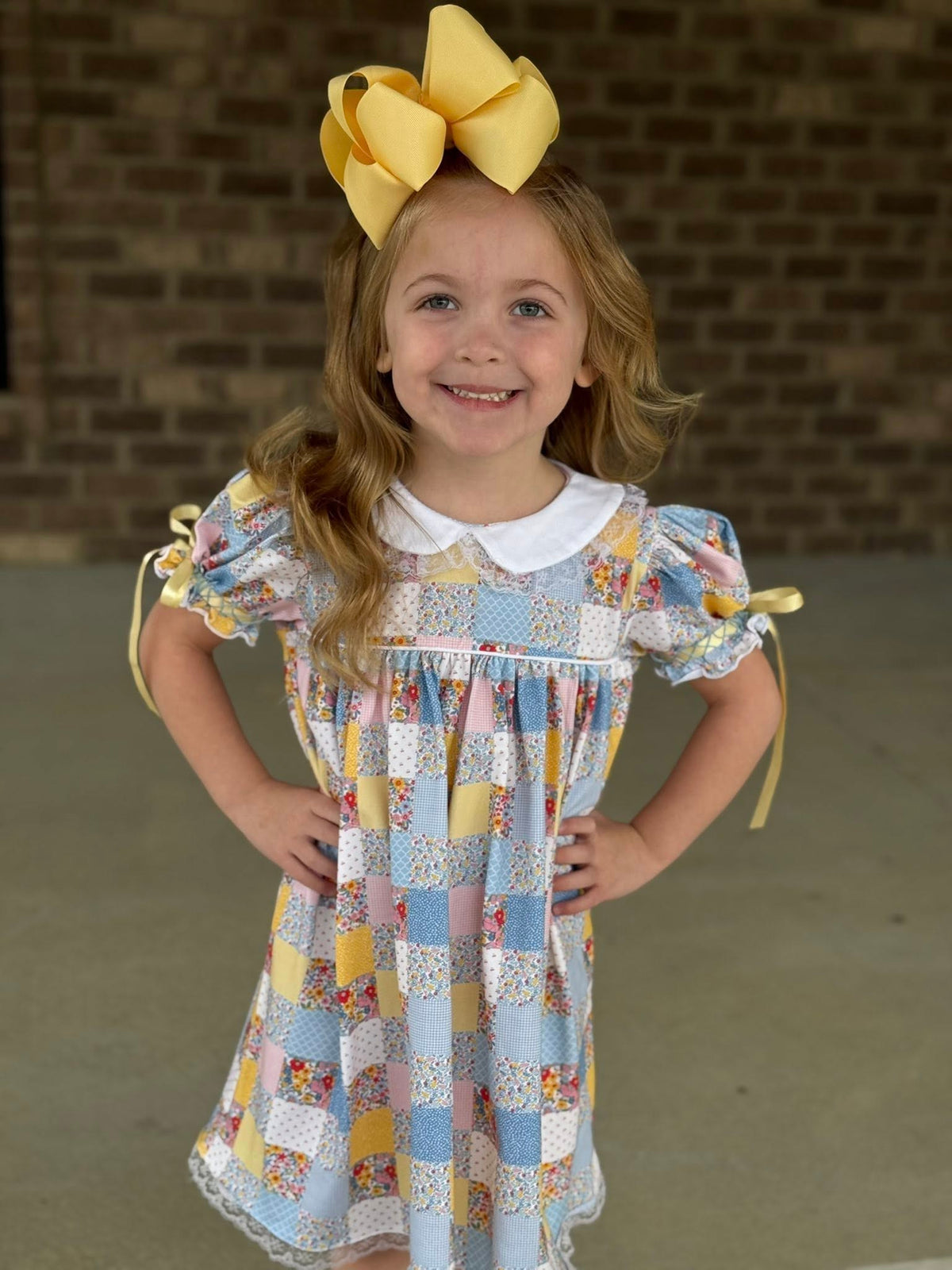 FALL PATCHWORK GIRL DRESS