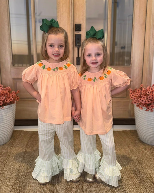 MEGAN'S PUMPKINS GIRL PANT SET