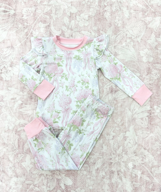 OLIVIA HYDRANGEAS BAMBOO RUFFLE SET