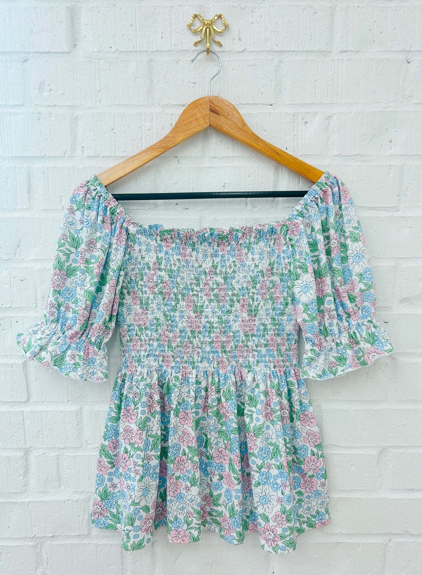 FLORAL & STRIPES MOM TOP