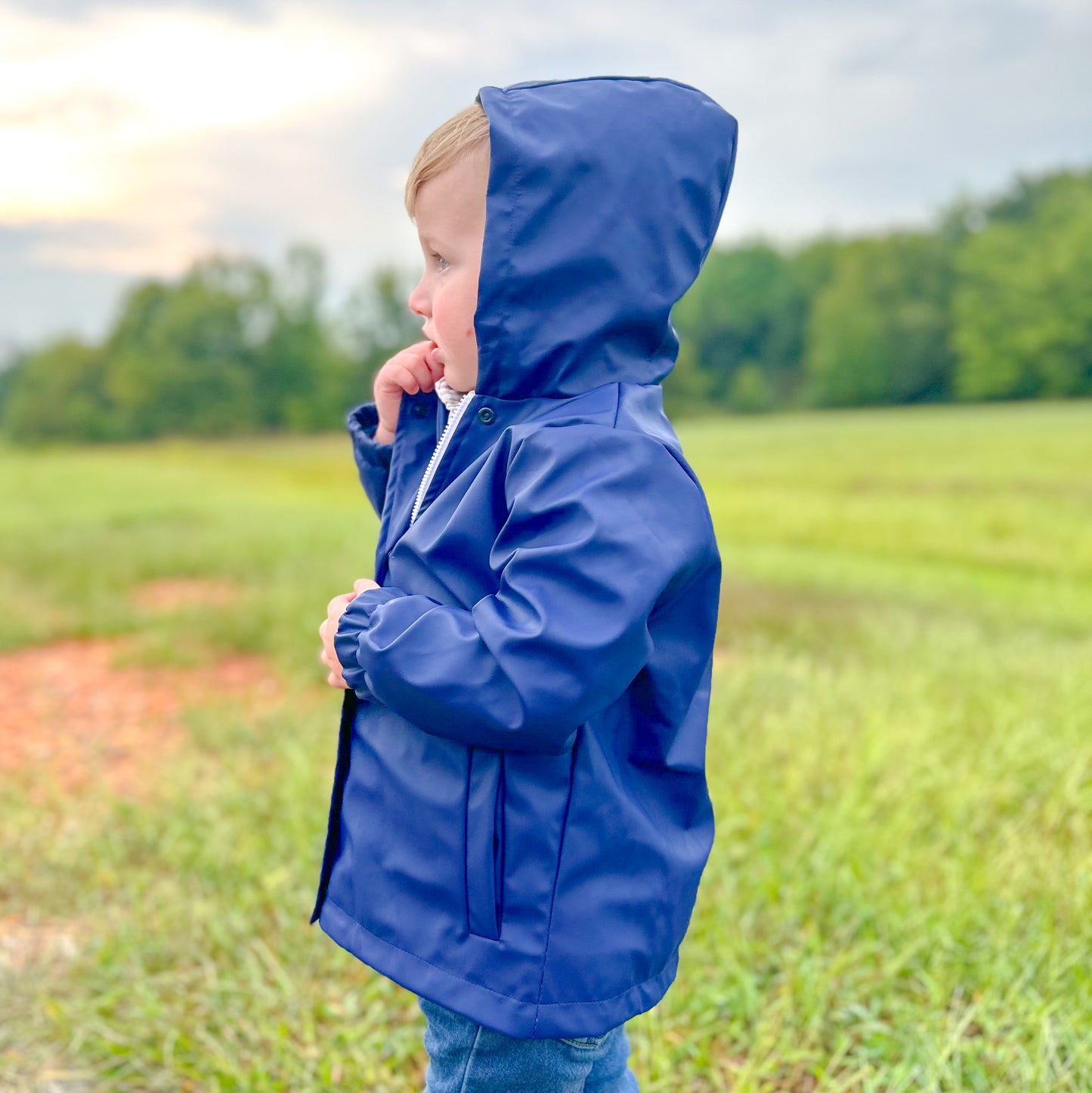 BOYS NAVY RAIN JACKET