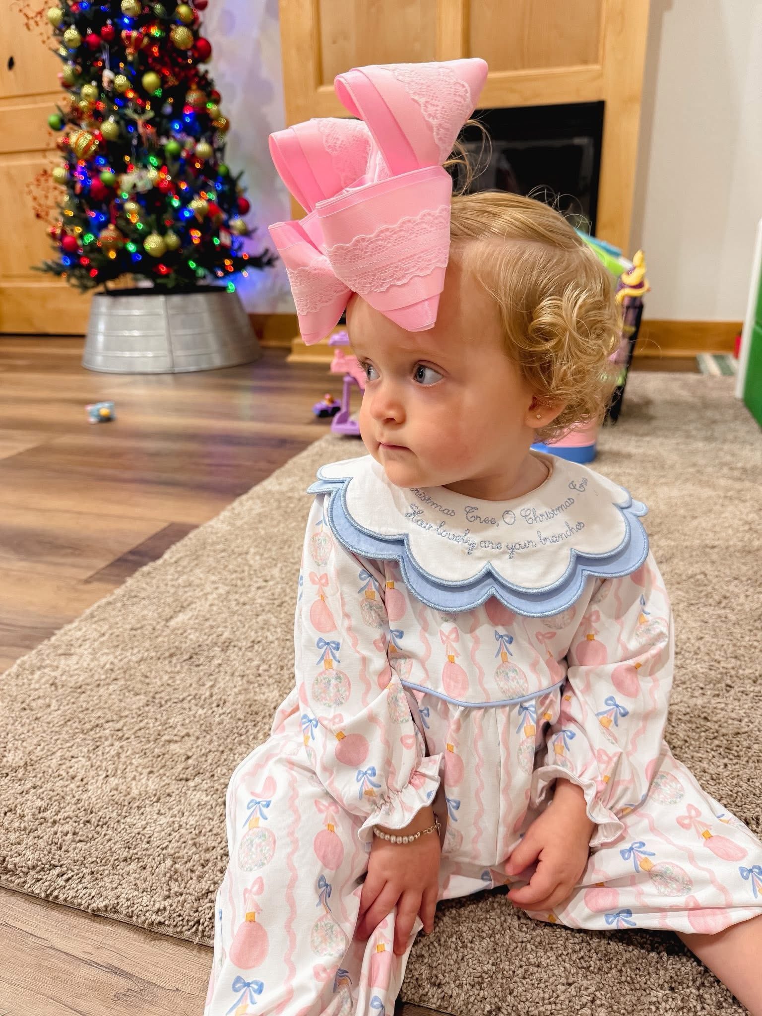OH CHRISTMAS TREE GIRL ROMPER
