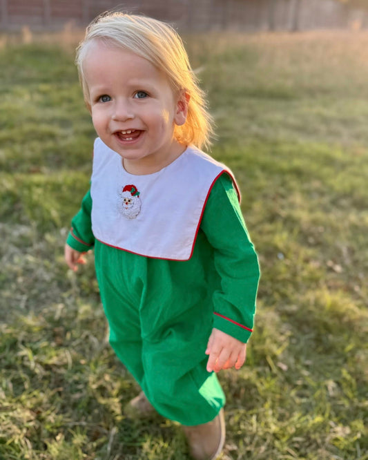 SANTA & CORDUROY BOY ROMPER